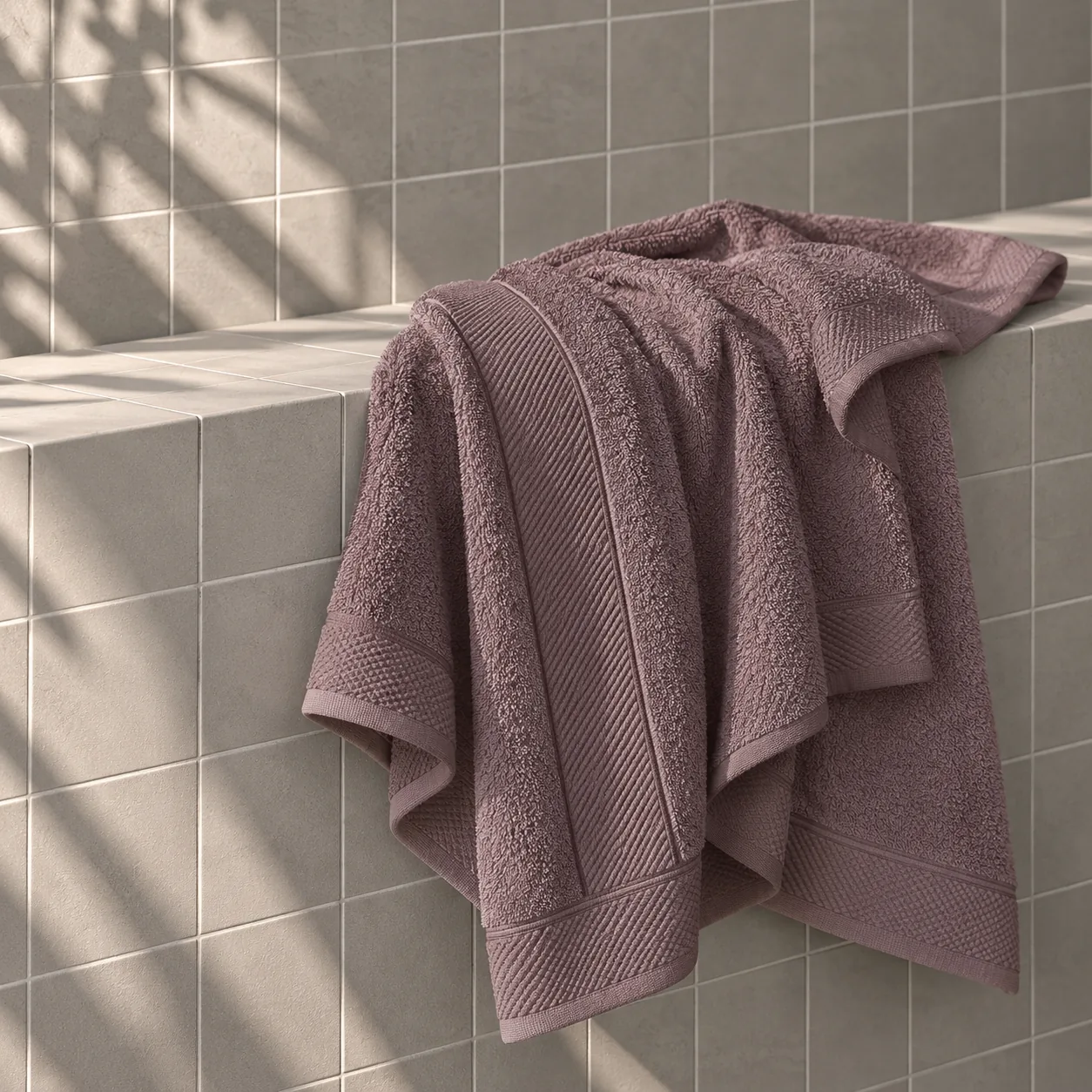 Dark Beige Towel Made From Bamboo Fiber