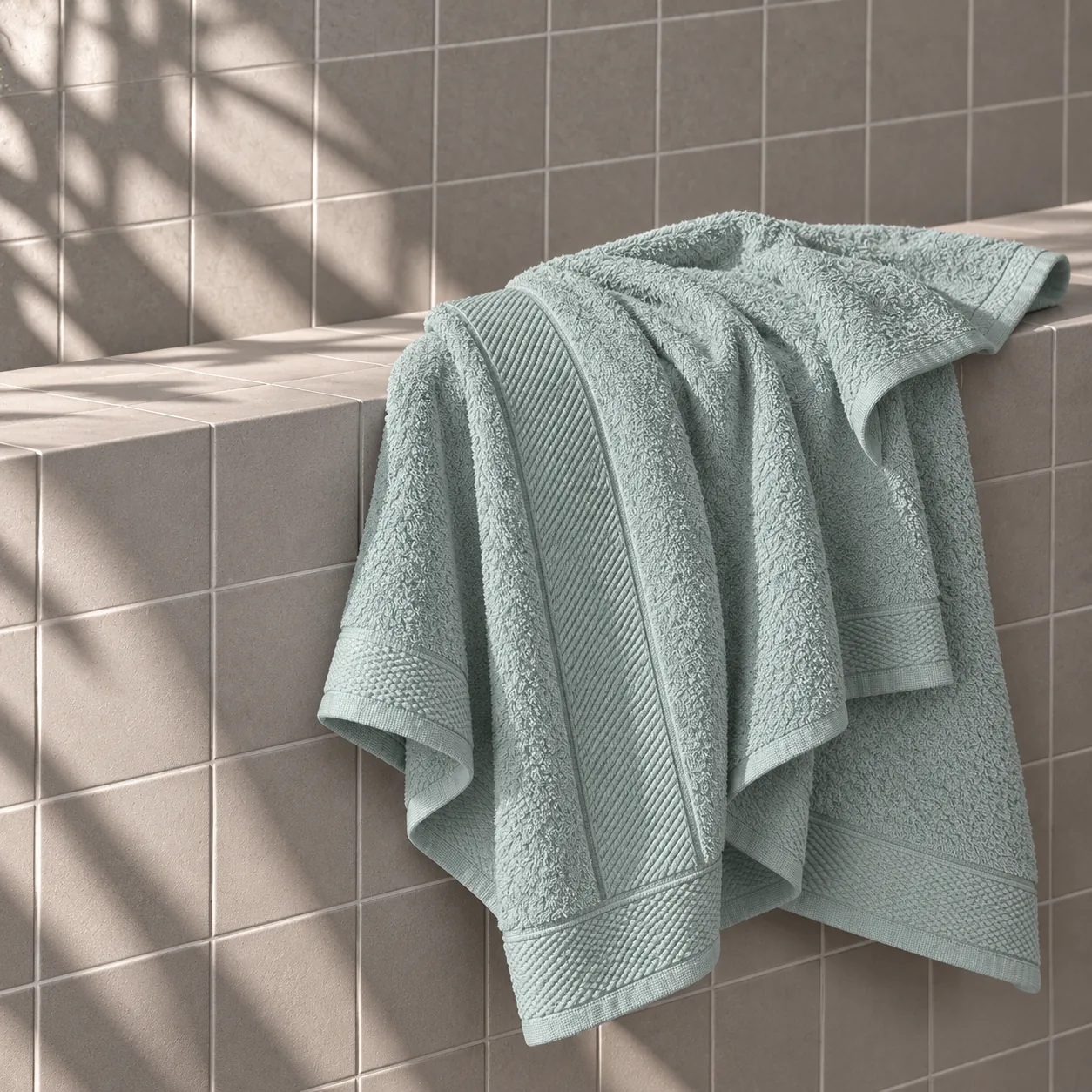 Mint Green Towel Made From Bamboo Fiber