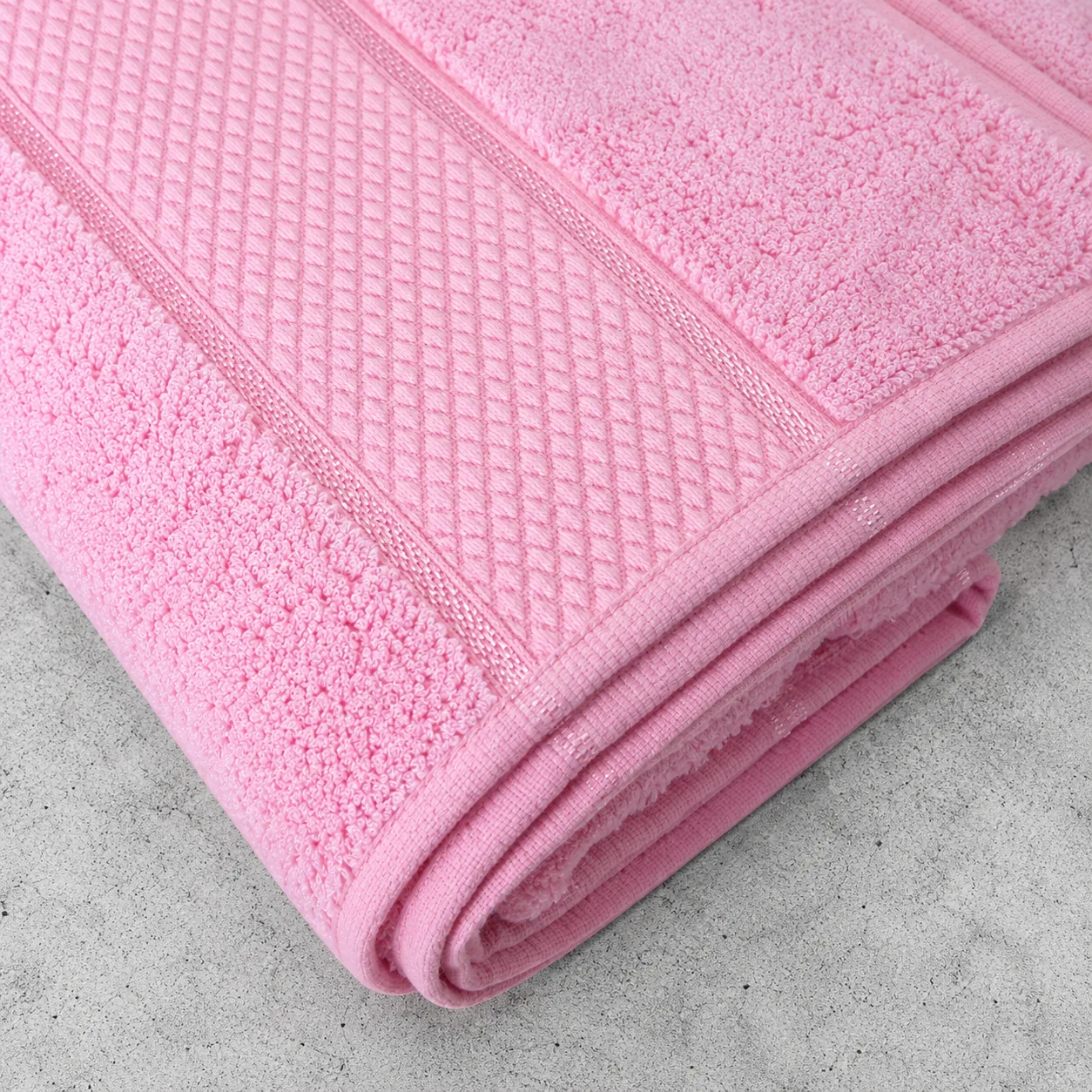 Pink Towel Made From Bamboo Fiber