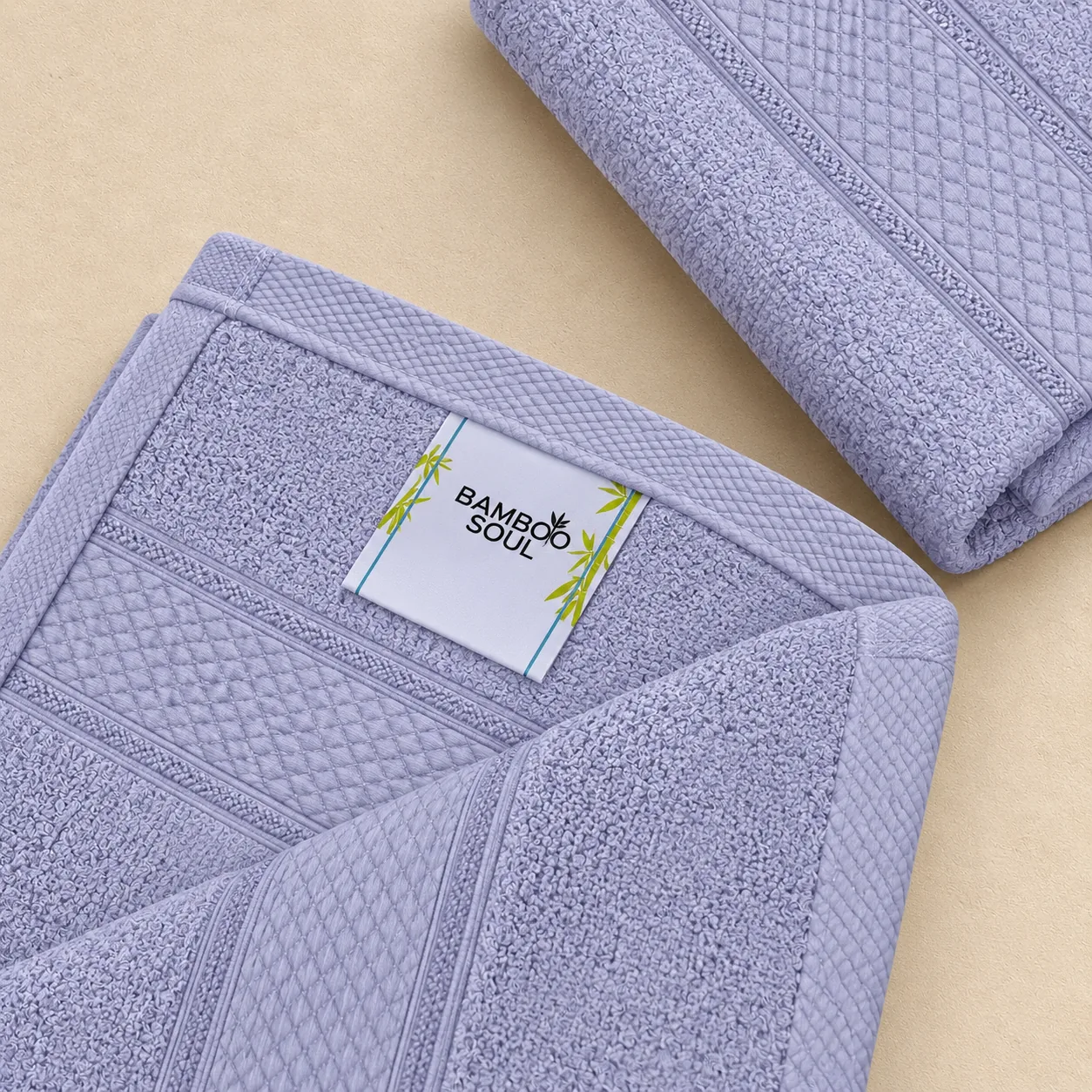 Grey Hand Towel Made From Bamboo Fiber - Pack Of 2
