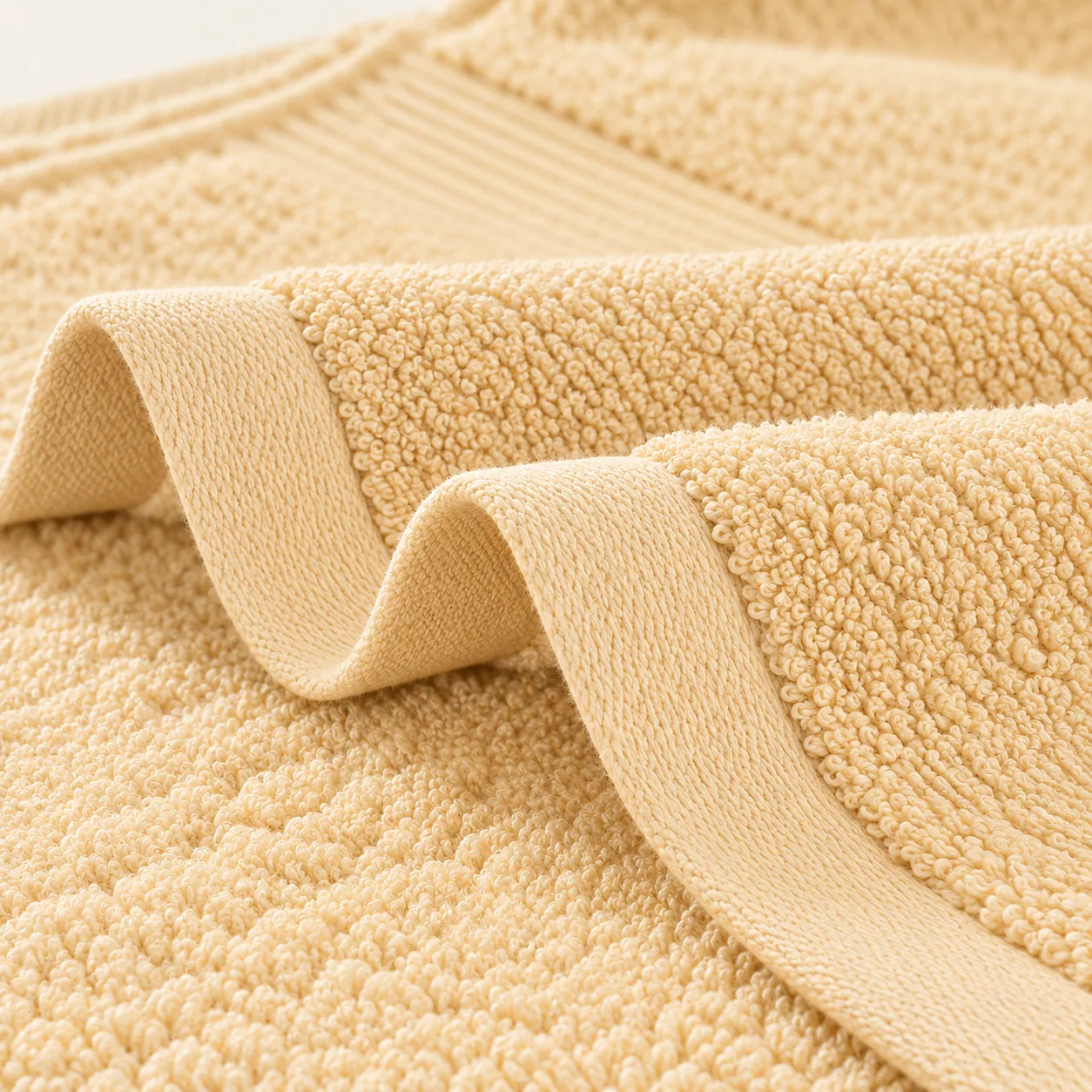 Yellow Hand Towel Made From Bamboo Fiber - Pack Of 2