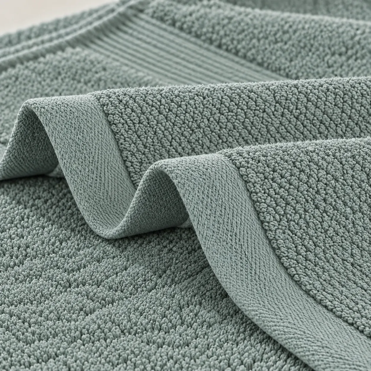 Mint Green Hand Towel Made From Bamboo Fiber - Pack Of 2