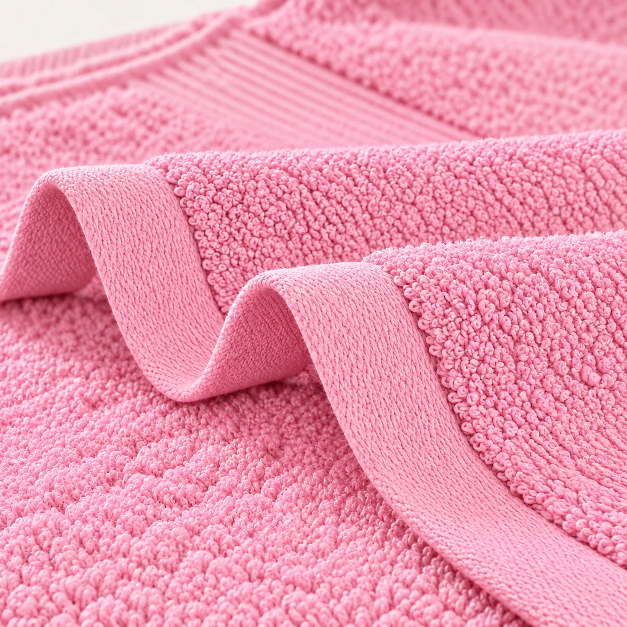Pink Hand Towel Made From Bamboo Fiber - Pack Of 2