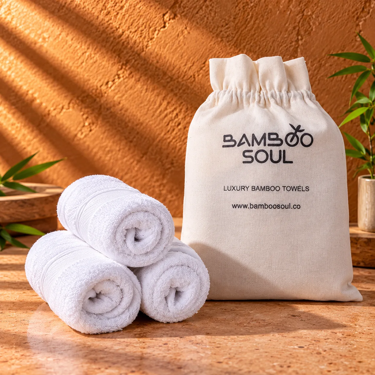 White Face Towel Made From Bamboo Fiber - Pack Of 3