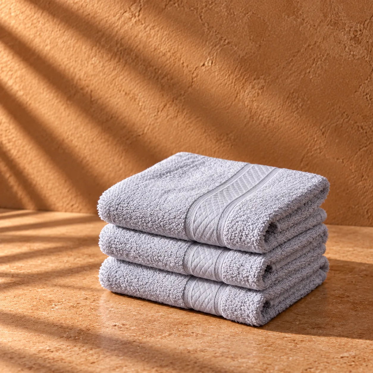 Gray Face Towel Made From Bamboo Fiber - Pack Of 3