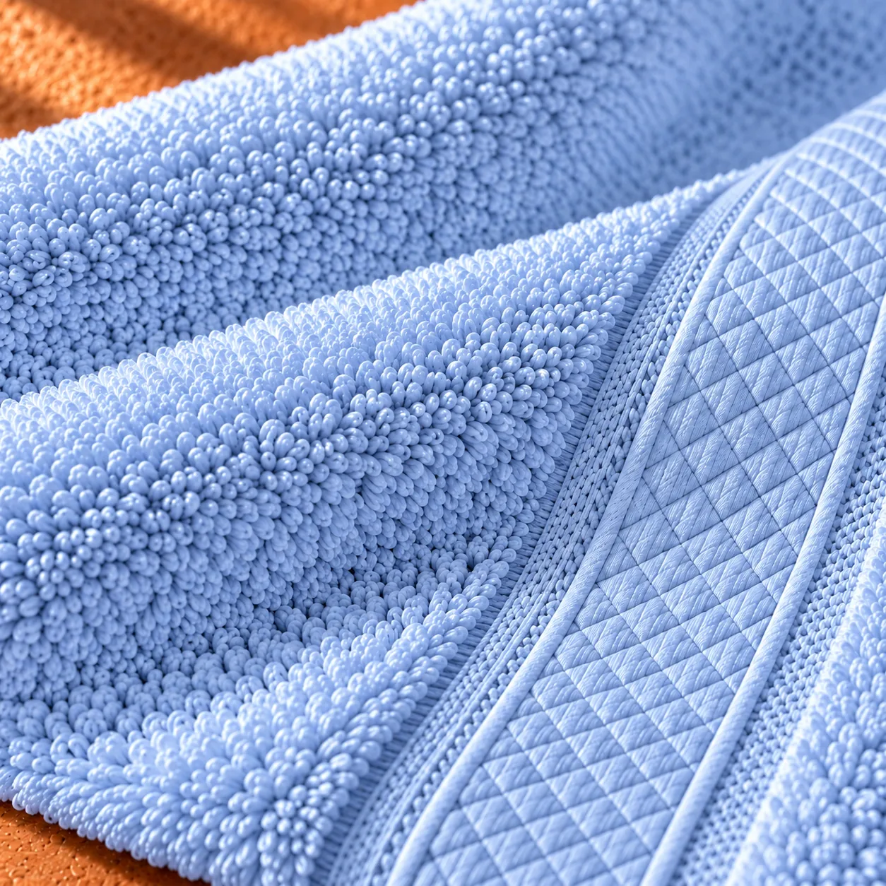 Sky Blue Face Towel Made From Bamboo Fiber - Pack Of 3
