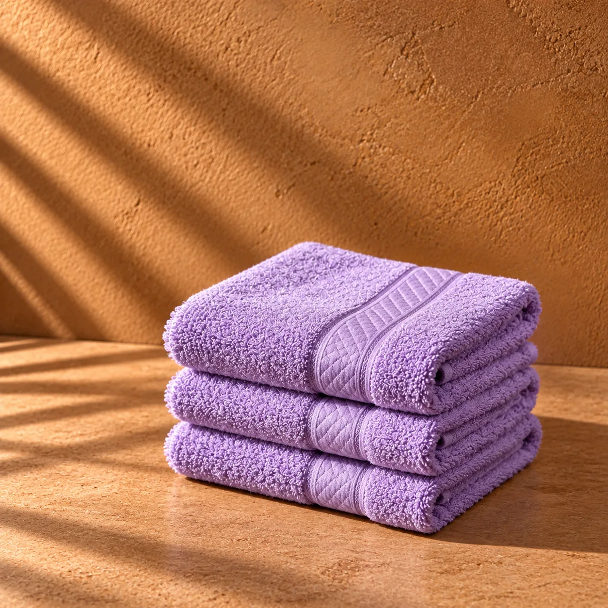 Purple Face Towel Made From Bamboo Fiber - Pack Of 3