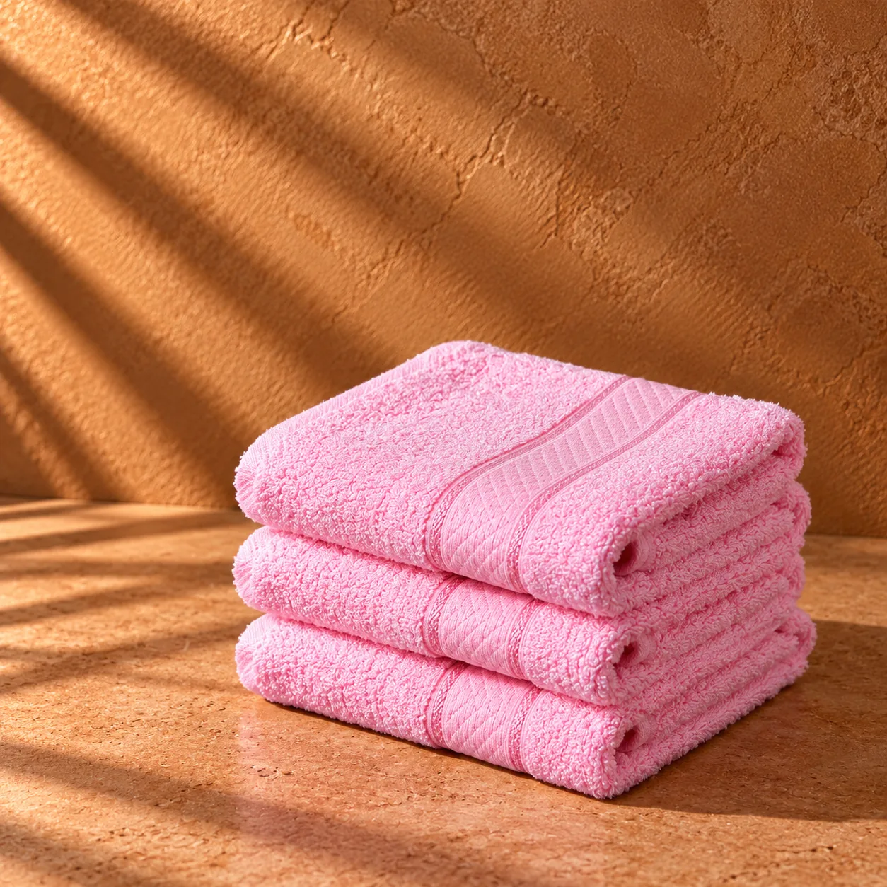 Pink Face Towel Made From Bamboo Fiber - Pack Of 3 (copy)