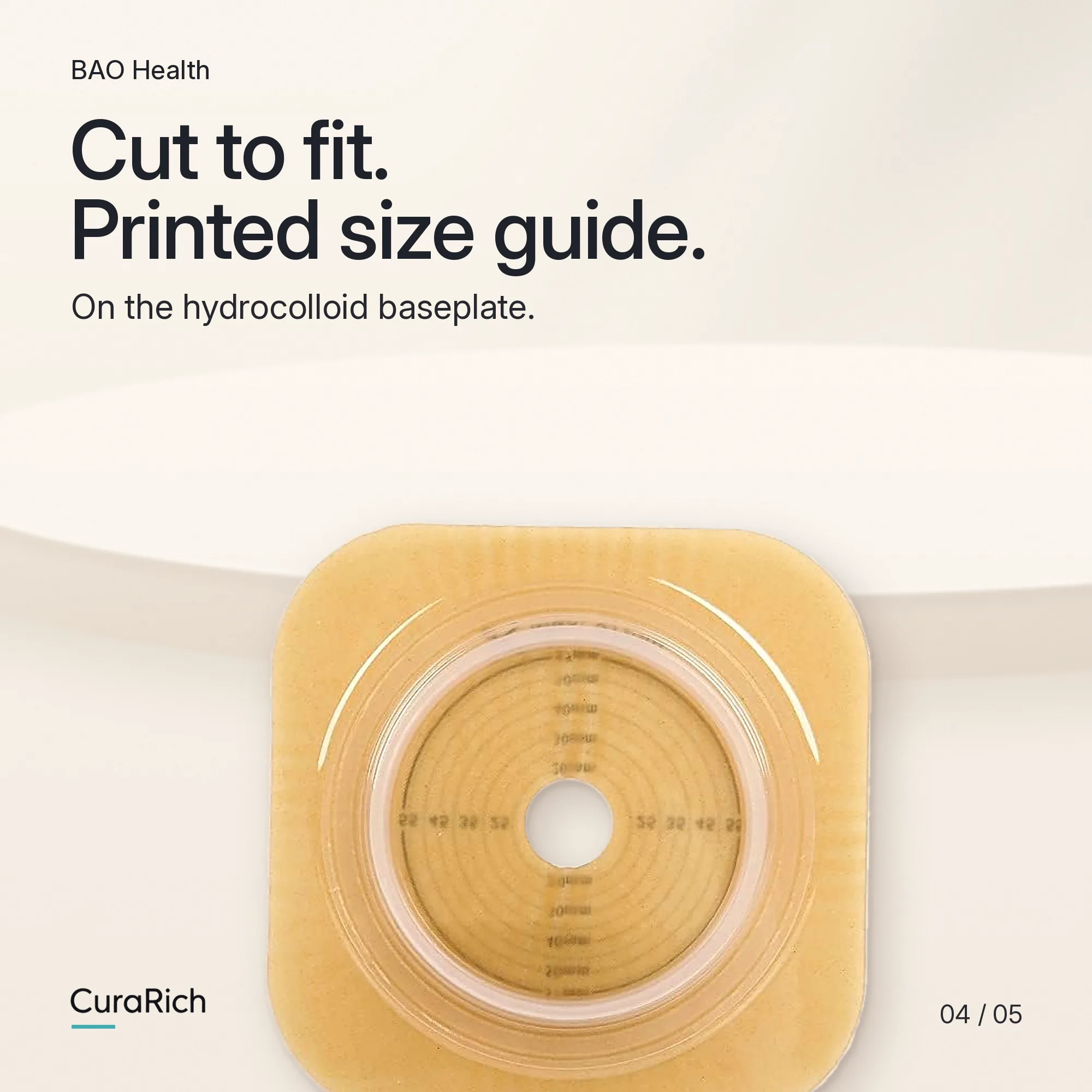 BAO Health 3015001 + 2145008F Two-Piece Ostomy System – 50 mm Skin Barrier Flange & Drainable Pouch with Filter, Velcro Closure, for Colostomy & Ileostomy