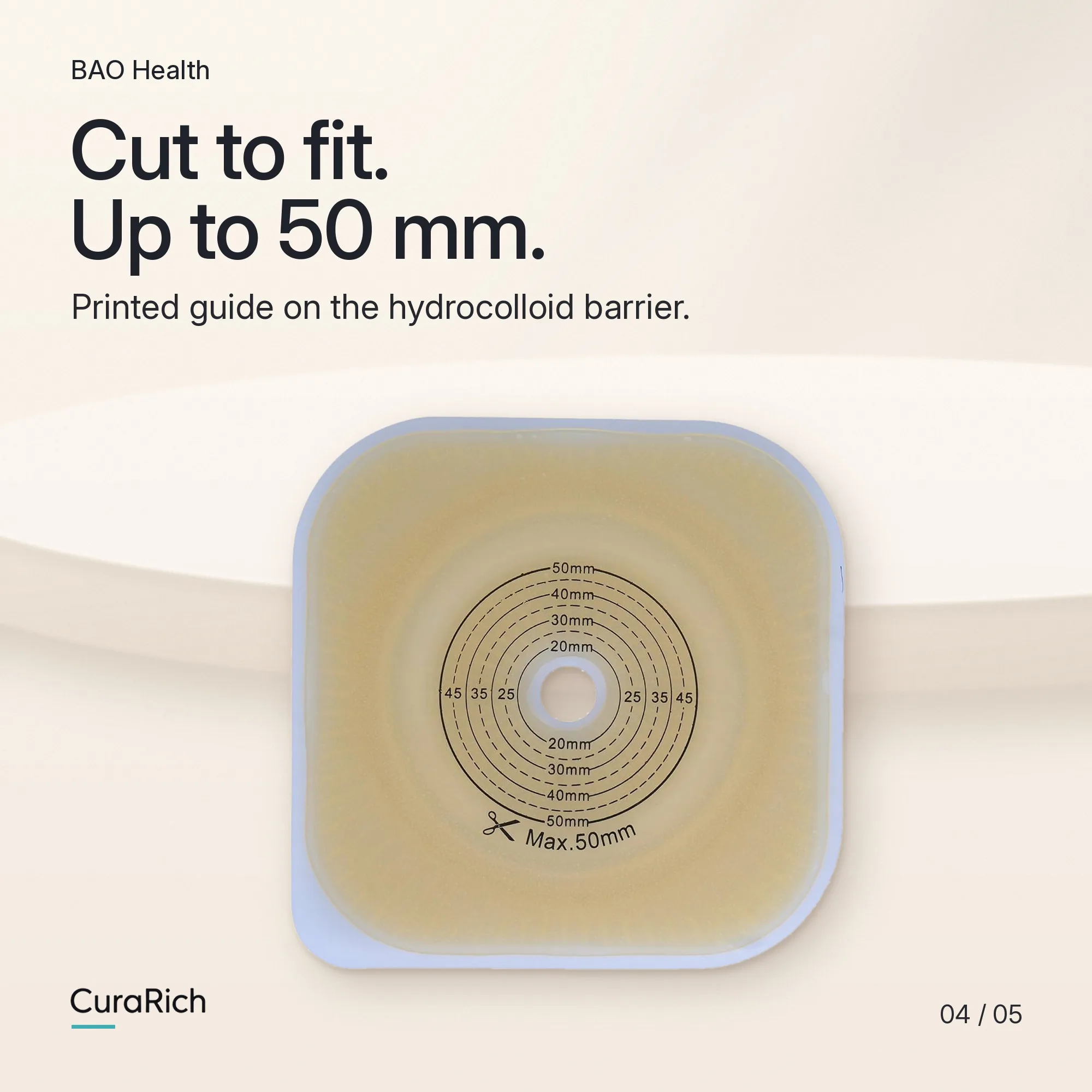 BAO Health 3015001 + 4035008 Two-Piece Urostomy Set – 50 mm Flange image 4