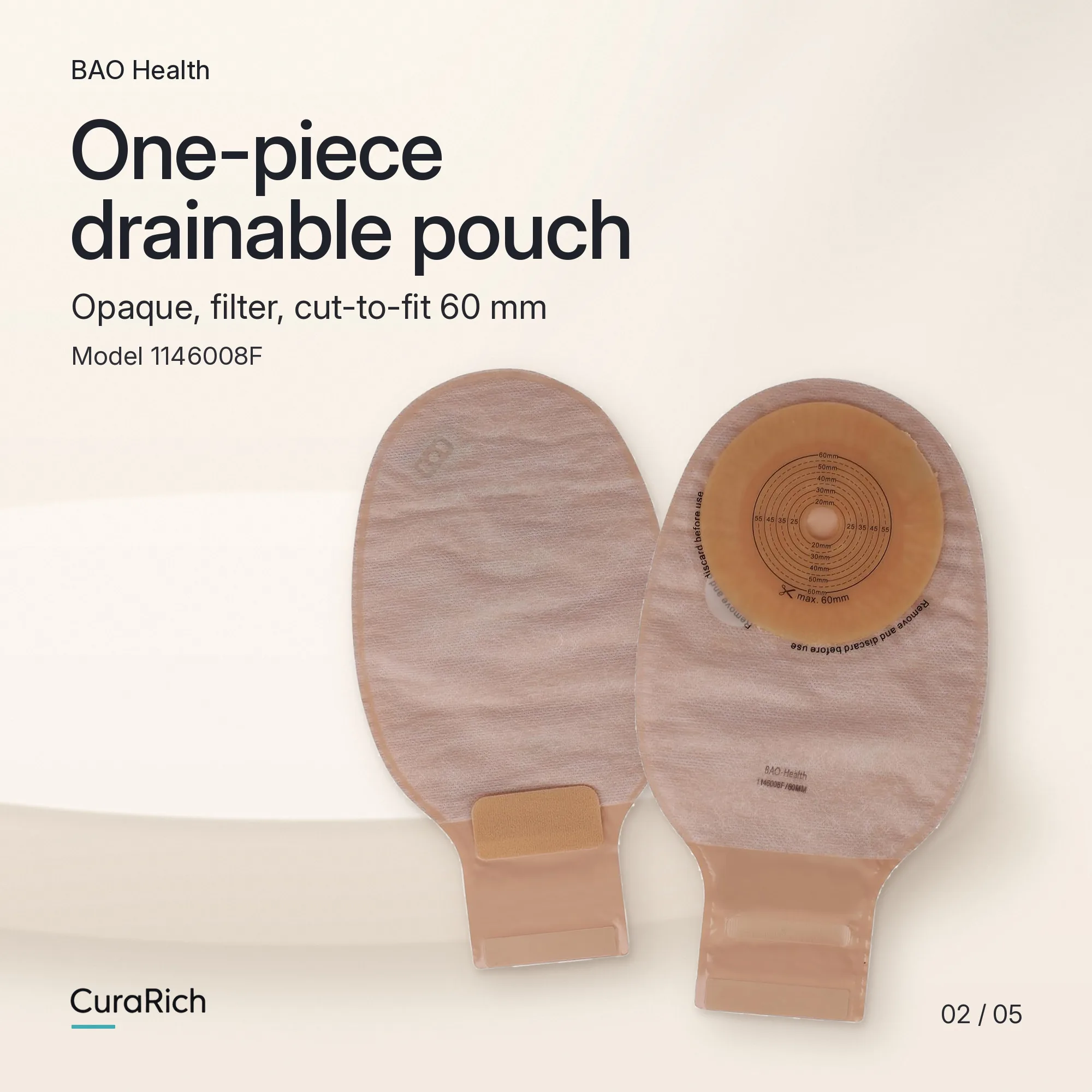 BAO Health 1146008F One-Piece Drainable Colostomy & Ileostomy image 2