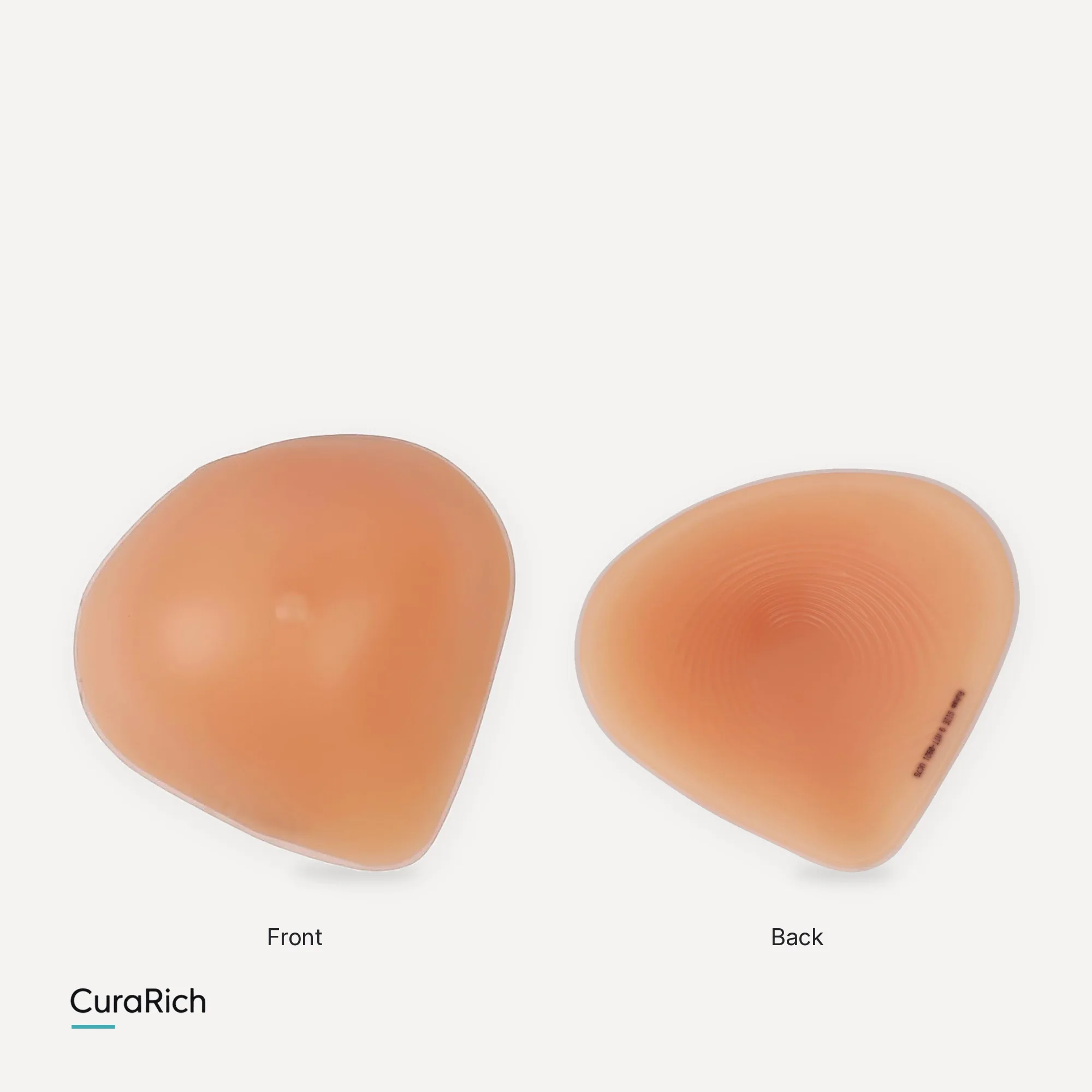Wonder Mate MTT External Silicone Breast Prosthesis – Triangular Shape, Post-Mastectomy Breast Form with Polyurethane Film Cover, Beige, Sizes 5 to 13