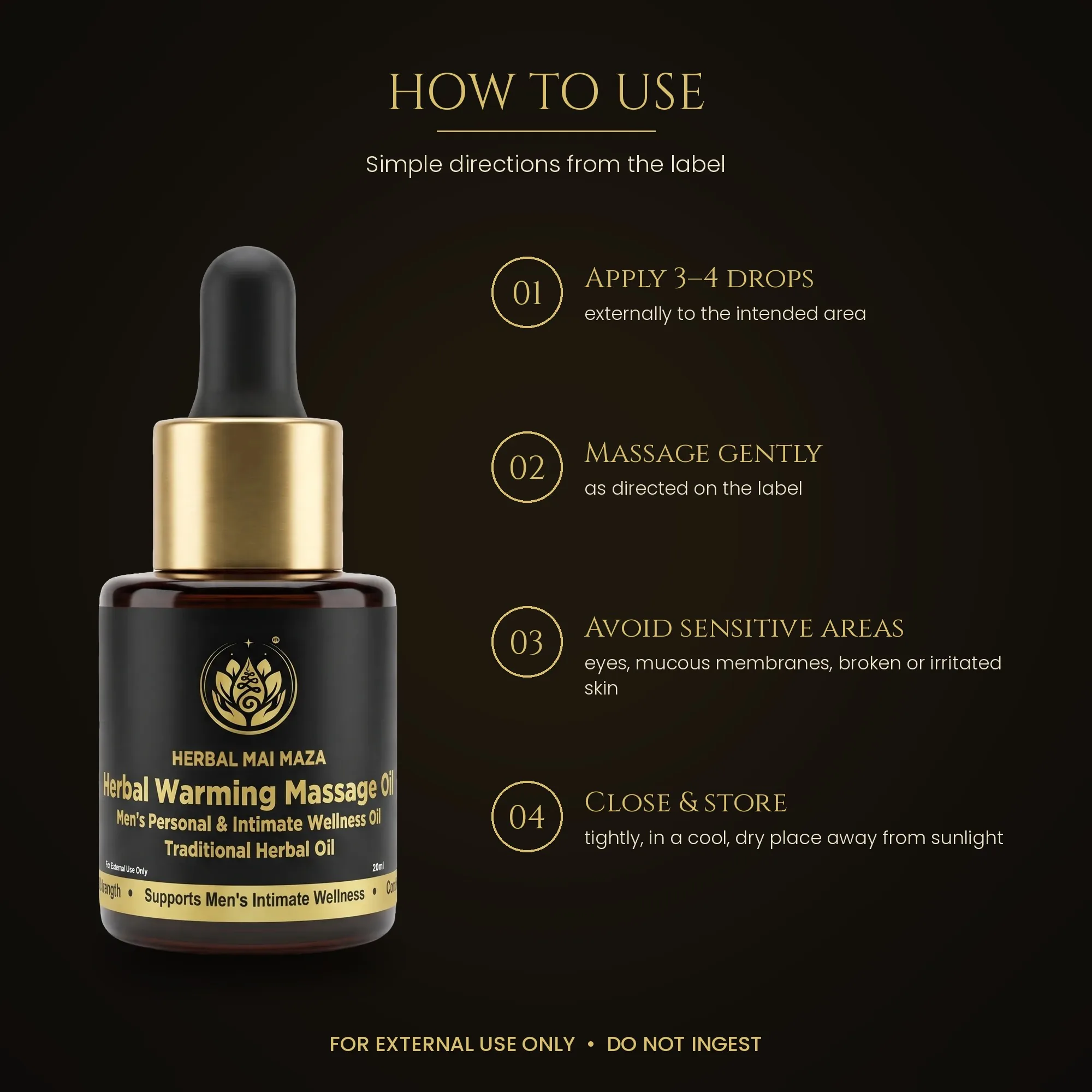 HMM Vital Oil For Sexual & Vitality Intimate Wellness – External-Use Herbal Massage Oil image 4